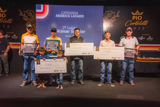 Nater Coop distribui R$ 66 mil entre produtores que se destacaram no 12º Prêmio Pio Corteletti de qualidade do café