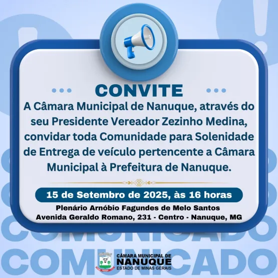 Câmara Municipal de Nanuque destina veículo para Secretaria de Obras