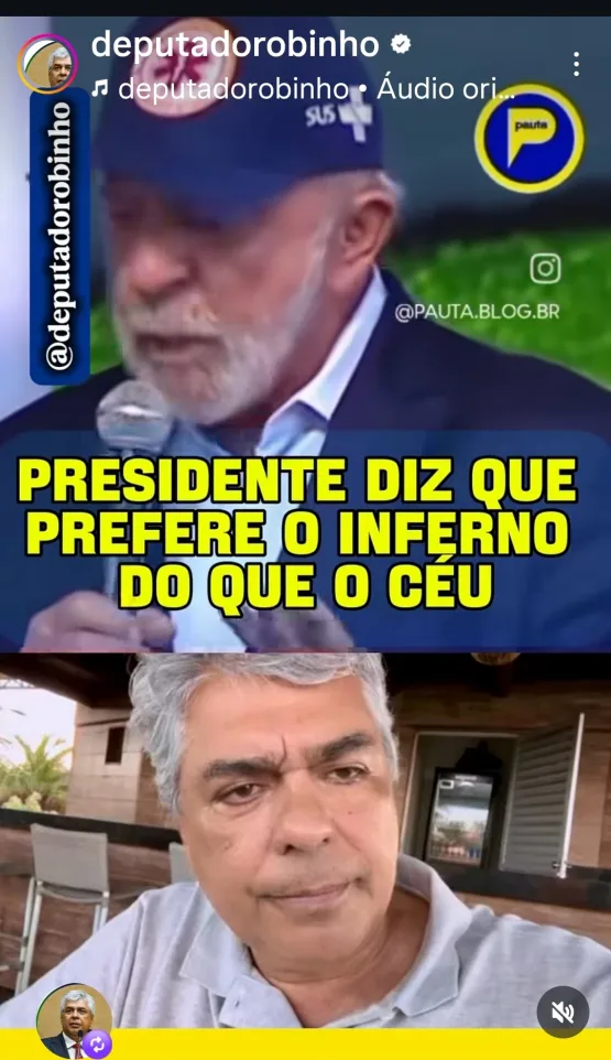 Lula pede a Deus que não o leve para o Céu 