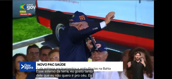 Lula pede a Deus que não o leve para o Céu 