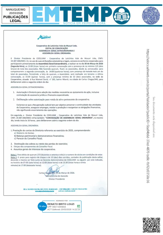 EDITAL ASSEMBLEIA COOLVAM