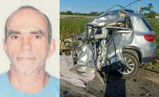 Colisão frontal na BR-101 mata morador de Nanuque e interdita rodovia em Teixeira de Freitas