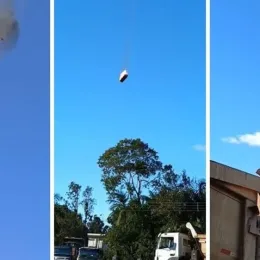 Balão pega fogo no ar e cai, pelo menos 8 morreram