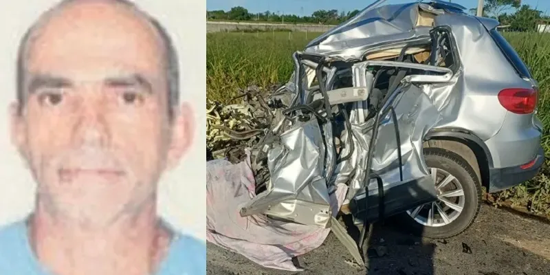 Colisão frontal na BR-101 mata morador de Nanuque e interdita rodovia em Teixeira de Freitas