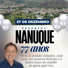 Deputado estadual Carlos Pimenta divulga mensagem de congratulações ao município de Nanuque