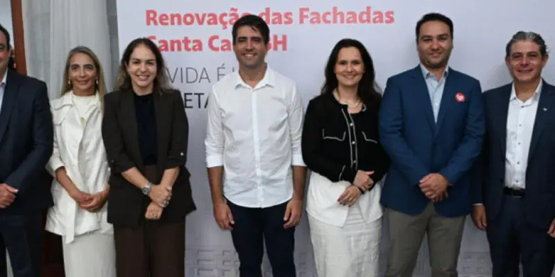 FIEMG participa de apresentação da restauração da fachada da Santa Casa BH e anuncia novos investimentos para a instituição