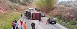 Grave acidente na 418 deixa vários feridos 