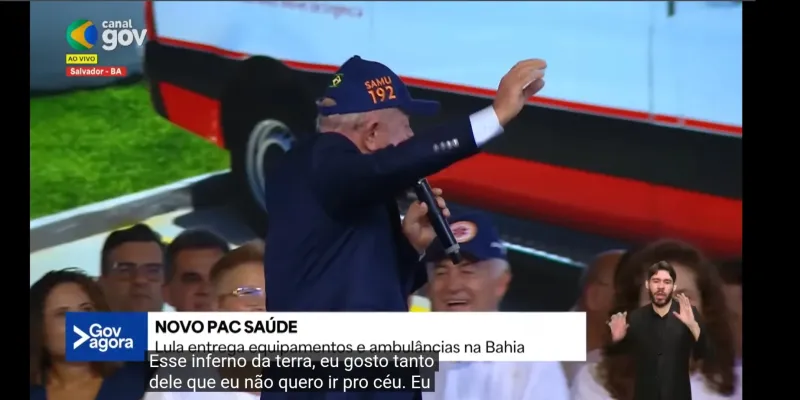 Lula pede a Deus que não o leve para o Céu 