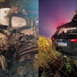 Quatro pessoas morrem em grave acidente na BR-418, próximo à divisa entre Bahia e Minas