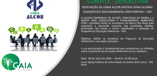 Reativação da antiga Usina Alcana será debatida com a comunidade