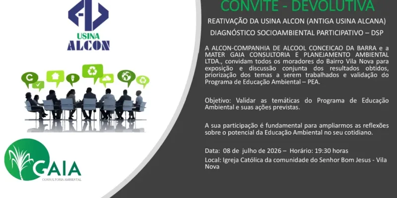 Reativação da antiga Usina Alcana será debatida com a comunidade