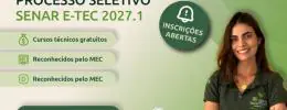 Senar e-Tec oferece cursos técnicos gratuitos